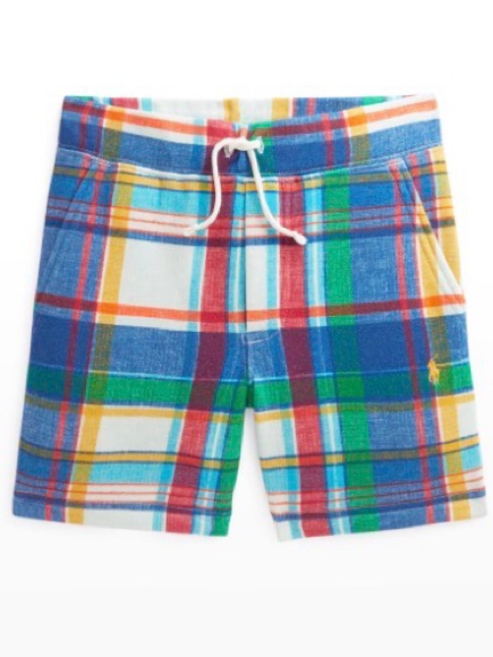 Ralph Lauren Kids Madras print fleece short
